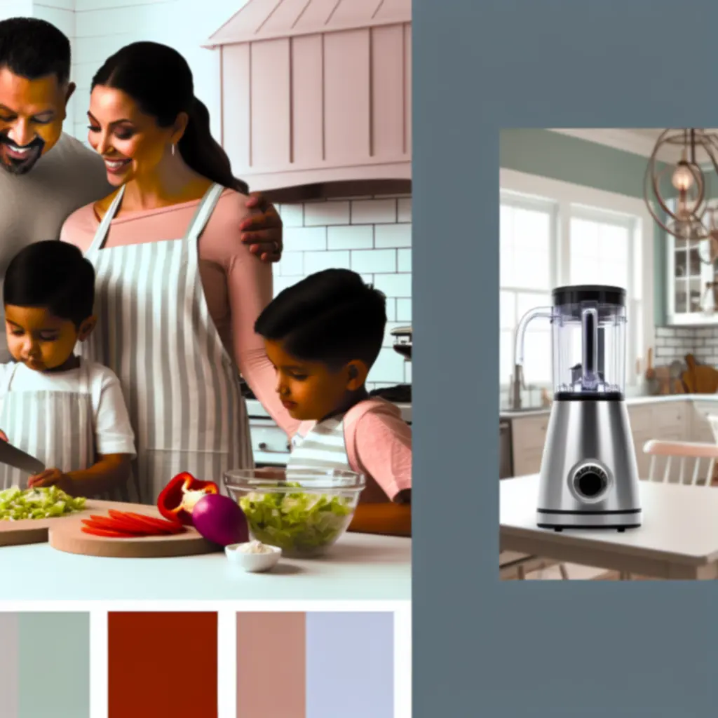 Zestaw nowoczesnych gadżetów kuchennych na blacie: krajalnice, rozdrabniacze i akcesoria